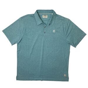 Linksoul Shirt Mens XXL 2XL Capri Blue Delray Breathable Quick Dry Golf Polo